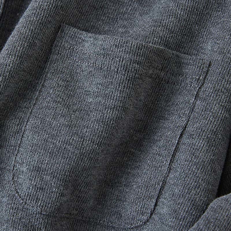 Buddha Stones Plain Buttons Women's Hooded Jacket With Pockets