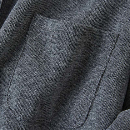 Buddha Stones Plain Buttons Women's Hooded Jacket With Pockets