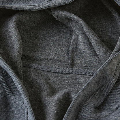 Buddha Stones Plain Buttons Women's Hooded Jacket With Pockets