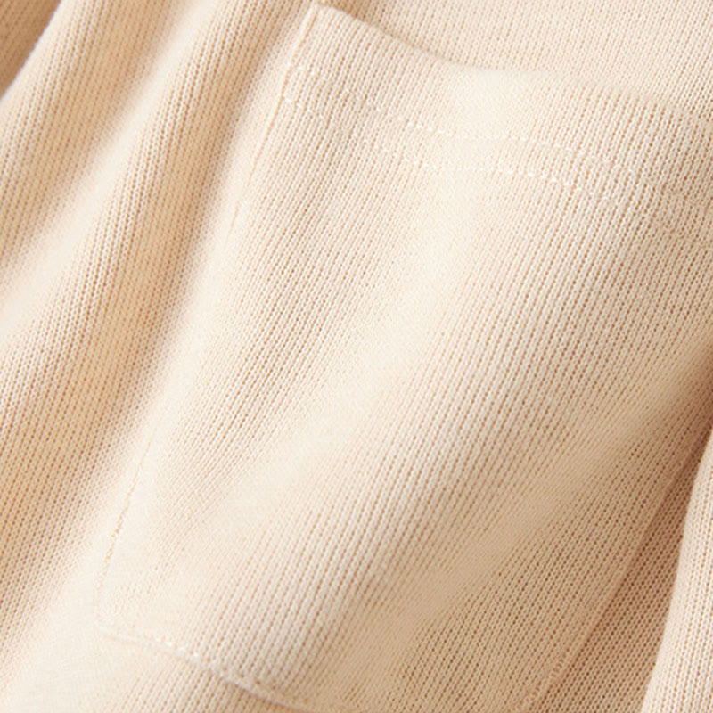 Buddha Stones Plain Buttons Women's Hooded Jacket With Pockets