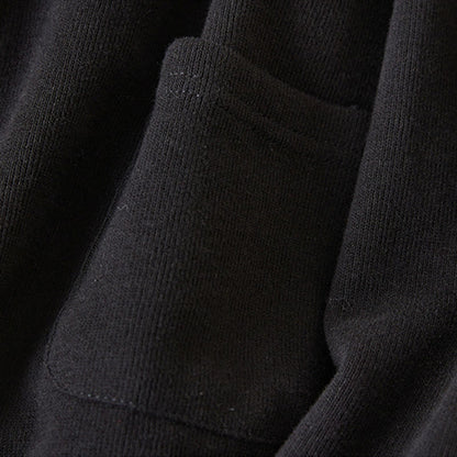 Buddha Stones Plain Buttons Women's Hooded Jacket With Pockets