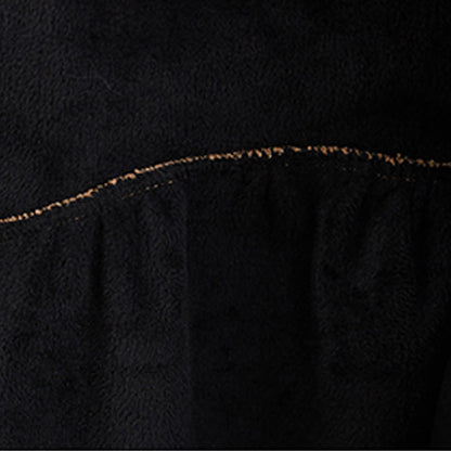 Buddha Stones Plain Buttons Long Sleeve Women's Corduroy Fleece-Lined Coat With Pockets
