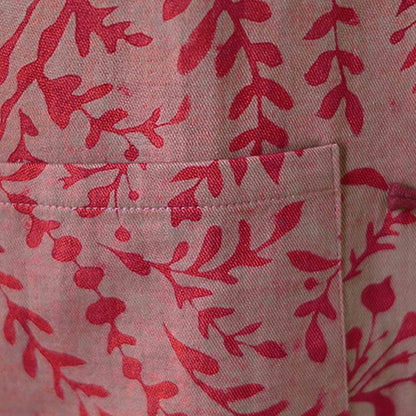 Buddha Stones Frog-button Vine Leaves Women's Coat With Pockets