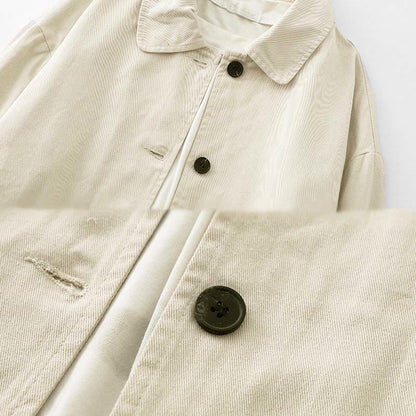 Buddha Stones Commute Patchwork Design Cotton Women's Jacket With Pockets