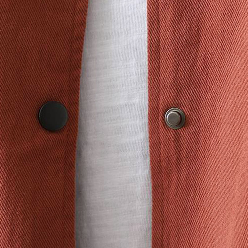 Buddha Stones Fall Button Down Women's Long Sleeve Outerwear Jacket With Pockets
